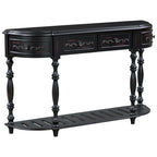 Mesa de consola minimalista azul/negro/blanco/gris, 4 cajones y 1 estante
