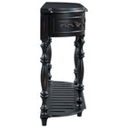 Mesa de consola minimalista azul/negro/blanco/gris, 4 cajones y 1 estante