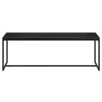 Mesa de centro rectangular de 47" – Veta negra / Roble gris envejecido / Blanco aliso | Acero y MDF modernos