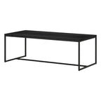Mesa de centro rectangular de 47" – Veta negra / Roble gris envejecido / Blanco aliso | Acero y MDF modernos