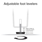 Mesa de centro rectangular de 47" – Veta negra / Roble gris envejecido / Blanco aliso | Acero y MDF modernos