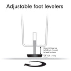 Mesa de centro rectangular de 47" – Veta negra / Roble gris envejecido / Blanco aliso | Acero y MDF modernos