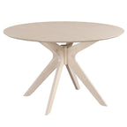Mesa de comedor redonda de nogal / carbón / roble / tan / negro – 4 asientos