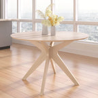 Mesa de comedor redonda de nogal / carbón / roble / tan / negro – 4 asientos