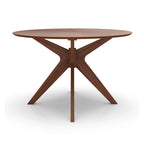 Mesa de comedor redonda de nogal / carbón / roble / tan / negro – 4 asientos
