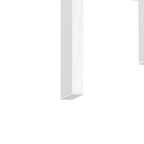 Mesa auxiliar cuadrada de cristal templado en negro/blanco/transparente, juego de 2