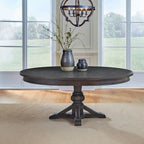 Mesa de comedor de roble marrón oscuro – Redonda/Rectangular, Capacidad para 6-10 personas