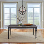 Mesa de comedor de roble marrón oscuro – Redonda/Rectangular, Capacidad para 6-10 personas