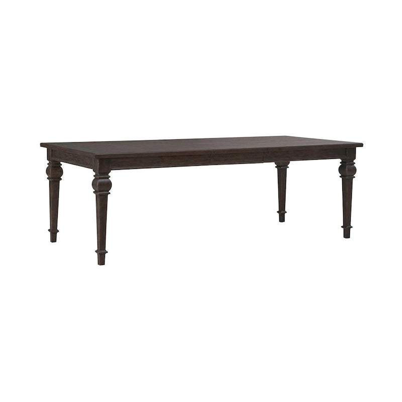 Mesa de comedor de roble marrón oscuro – Redonda/Rectangular, Capacidad para 6-10 personas