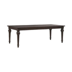 Mesa de comedor de roble marrón oscuro – Redonda/Rectangular, Capacidad para 6-10 personas