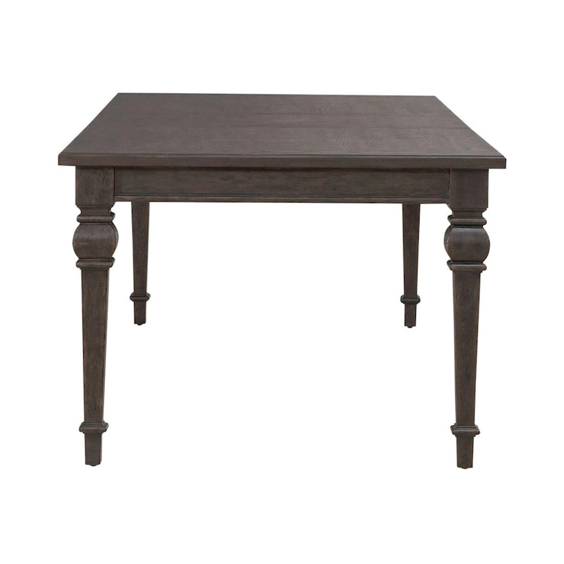 Mesa de comedor de roble marrón oscuro – Redonda/Rectangular, Capacidad para 6-10 personas