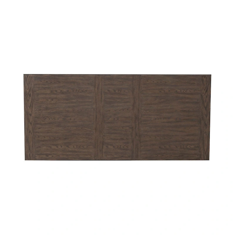 Mesa de comedor de roble marrón oscuro – Redonda/Rectangular, Capacidad para 6-10 personas