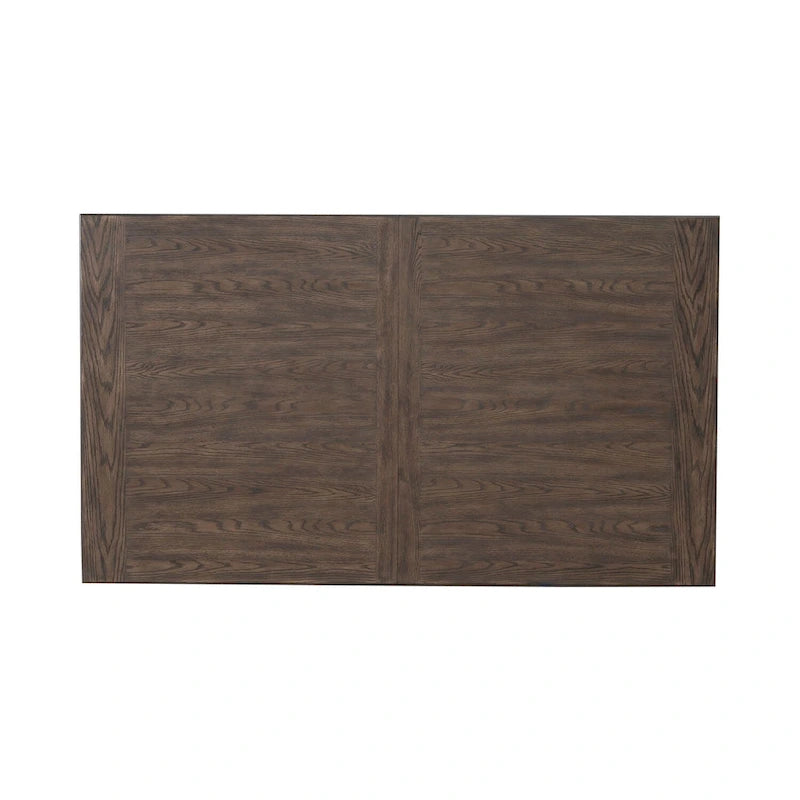 Mesa de comedor de roble marrón oscuro – Redonda/Rectangular, Capacidad para 6-10 personas