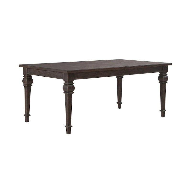 Mesa de comedor de roble marrón oscuro – Redonda/Rectangular, Capacidad para 6-10 personas