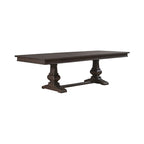 Mesa de comedor de roble marrón oscuro – Redonda/Rectangular, Capacidad para 6-10 personas