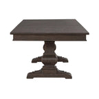 Mesa de comedor de roble marrón oscuro – Redonda/Rectangular, Capacidad para 6-10 personas