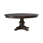Mesa de comedor de roble marrón oscuro – Redonda/Rectangular, Capacidad para 6-10 personas