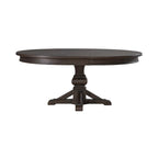 Mesa de comedor de roble marrón oscuro – Redonda/Rectangular, Capacidad para 6-10 personas