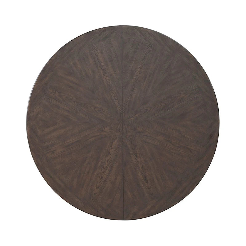 Mesa de comedor de roble marrón oscuro – Redonda/Rectangular, Capacidad para 6-10 personas