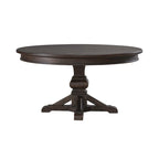 Mesa de comedor de roble marrón oscuro – Redonda/Rectangular, Capacidad para 6-10 personas