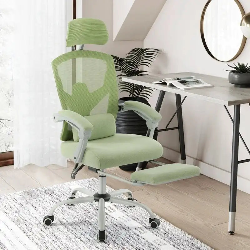 Sillón reclinable negro de respaldo alto con reposapiés, para 1 persona