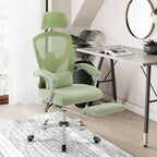 Sillón reclinable negro de respaldo alto con reposapiés, para 1 persona