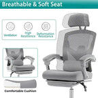 Sillón reclinable negro de respaldo alto con reposapiés, para 1 persona