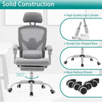 Sillón reclinable negro de respaldo alto con reposapiés, para 1 persona