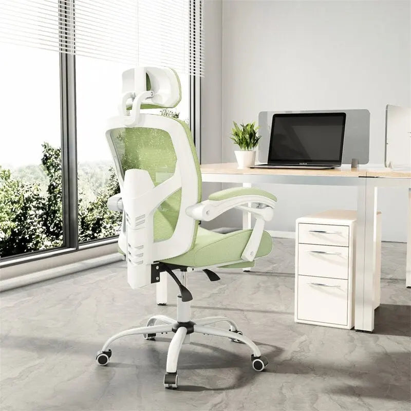 Sillón reclinable negro de respaldo alto con reposapiés, para 1 persona