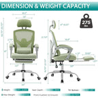 Sillón reclinable negro de respaldo alto con reposapiés, para 1 persona
