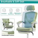 Sillón reclinable negro de respaldo alto con reposapiés, para 1 persona