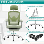 Sillón reclinable negro de respaldo alto con reposapiés, para 1 persona