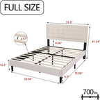 Estructura de cama tipo plataforma con capitoné de terciopelo (Negro/Blanco/Rosa/Beige) – Individual/Matrimonial/Queen/King, requiere 2 personas para el montaje