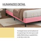 Estructura de cama tipo plataforma con capitoné de terciopelo (Negro/Blanco/Rosa/Beige) – Individual/Matrimonial/Queen/King, requiere 2 personas para el montaje