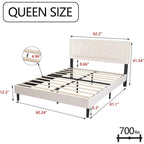 Estructura de cama tipo plataforma con capitoné de terciopelo (Negro/Blanco/Rosa/Beige) – Individual/Matrimonial/Queen/King, requiere 2 personas para el montaje