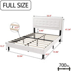 Estructura de cama tipo plataforma con capitoné de terciopelo (Negro/Blanco/Rosa/Beige) – Individual/Matrimonial/Queen/King, requiere 2 personas para el montaje
