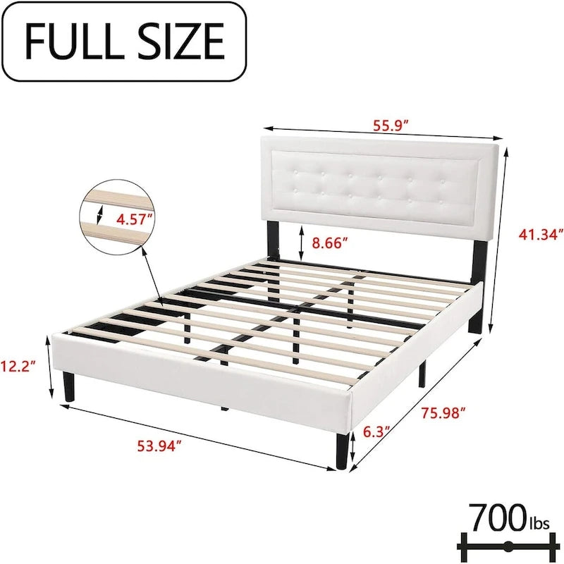 Estructura de cama tipo plataforma con capitoné de terciopelo (Negro/Blanco/Rosa/Beige) – Individual/Matrimonial/Queen/King, requiere 2 personas para el montaje