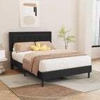 Estructura de cama tipo plataforma con capitoné de terciopelo (Negro/Blanco/Rosa/Beige) – Individual/Matrimonial/Queen/King, requiere 2 personas para el montaje