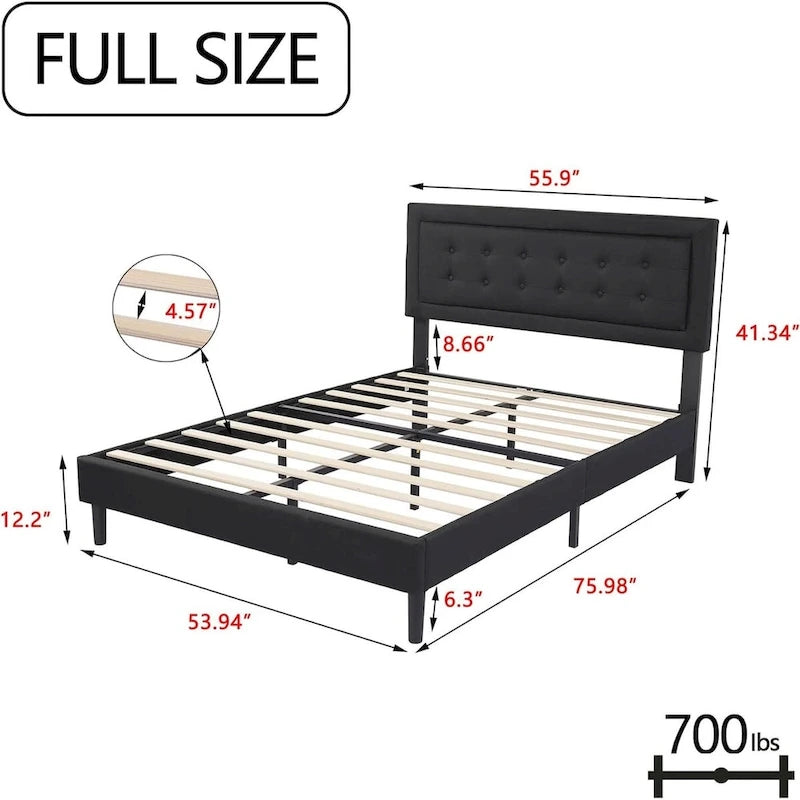Estructura de cama tipo plataforma con capitoné de terciopelo (Negro/Blanco/Rosa/Beige) – Individual/Matrimonial/Queen/King, requiere 2 personas para el montaje