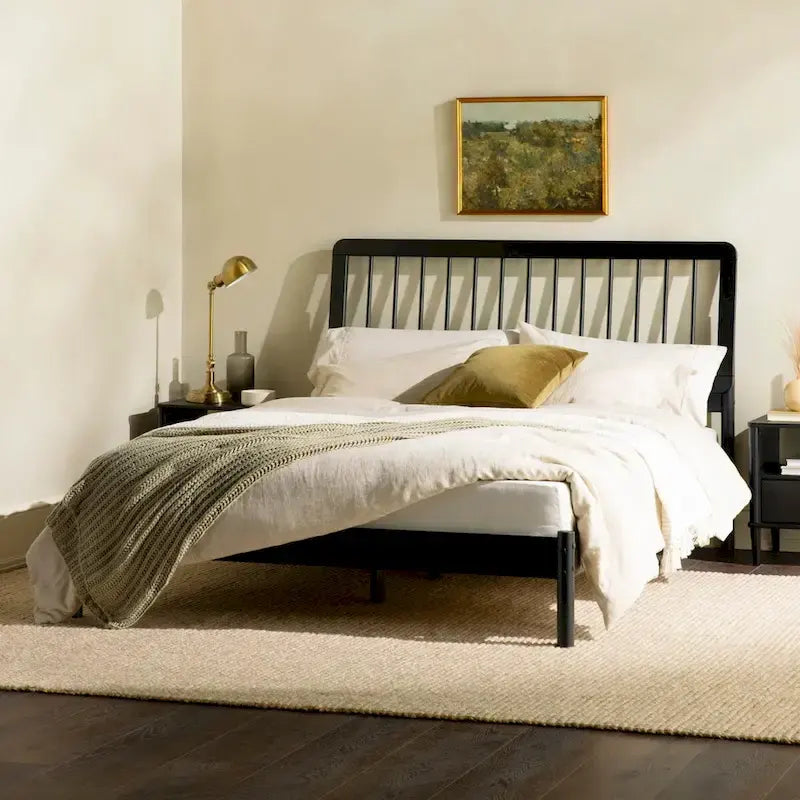 Cama con dosel Black Queen, para 2 personas