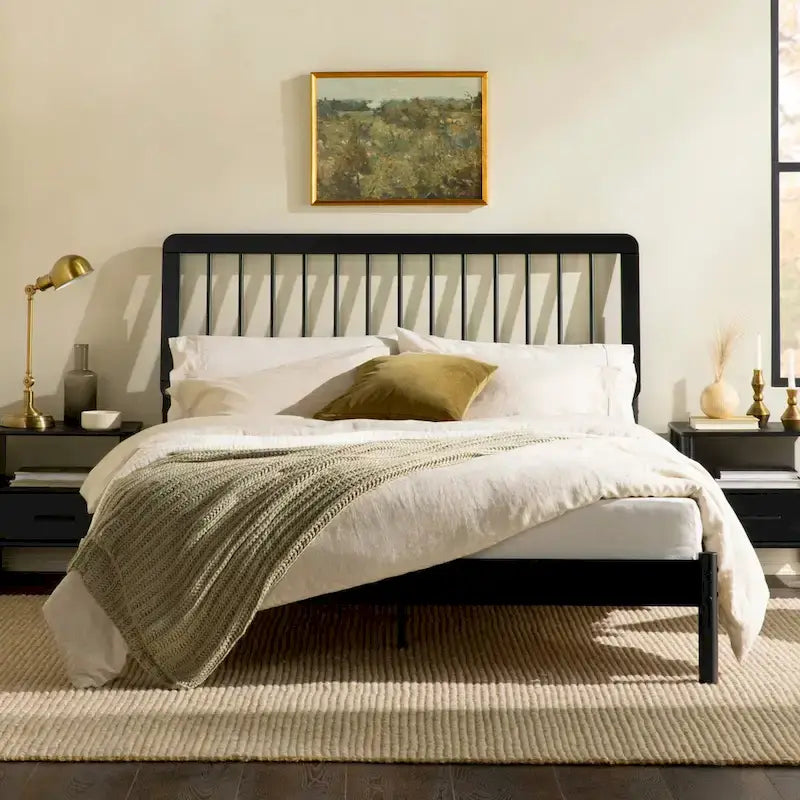 Cama con dosel Black Queen, para 2 personas