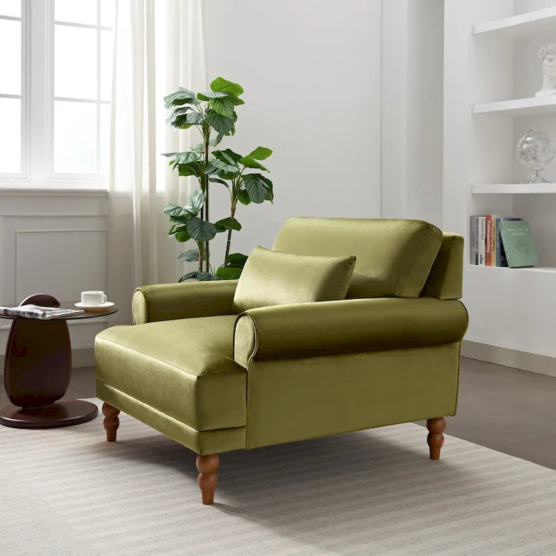 Sillón de exterior con respaldo de listones, 1 plaza – Beige / Blanco / Verde