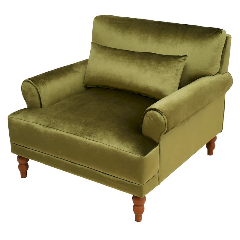 Sillón de exterior con respaldo de listones, 1 plaza – Beige / Blanco / Verde