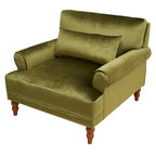 Sillón de exterior con respaldo de listones, 1 plaza – Beige / Blanco / Verde