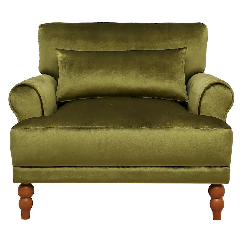 Sillón de exterior con respaldo de listones, 1 plaza – Beige / Blanco / Verde