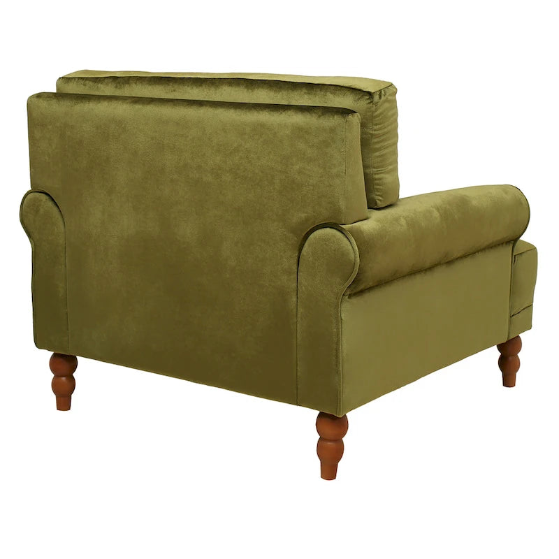 Sillón de exterior con respaldo de listones, 1 plaza – Beige / Blanco / Verde