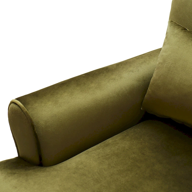 Sillón de exterior con respaldo de listones, 1 plaza – Beige / Blanco / Verde