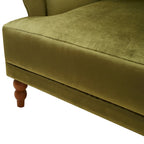 Sillón de exterior con respaldo de listones, 1 plaza – Beige / Blanco / Verde