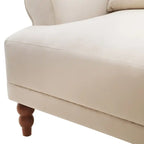 Sillón de exterior con respaldo de listones, 1 plaza – Beige / Blanco / Verde