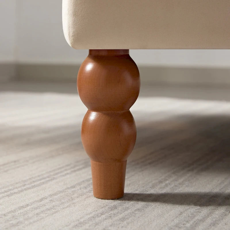 Sillón de exterior con respaldo de listones, 1 plaza – Beige / Blanco / Verde